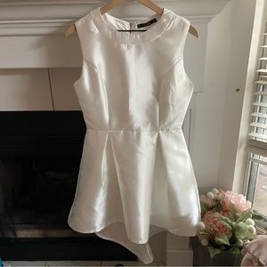 Hesperus White Pearl Fit & Flare Hi Low Dress Size Medium NWT